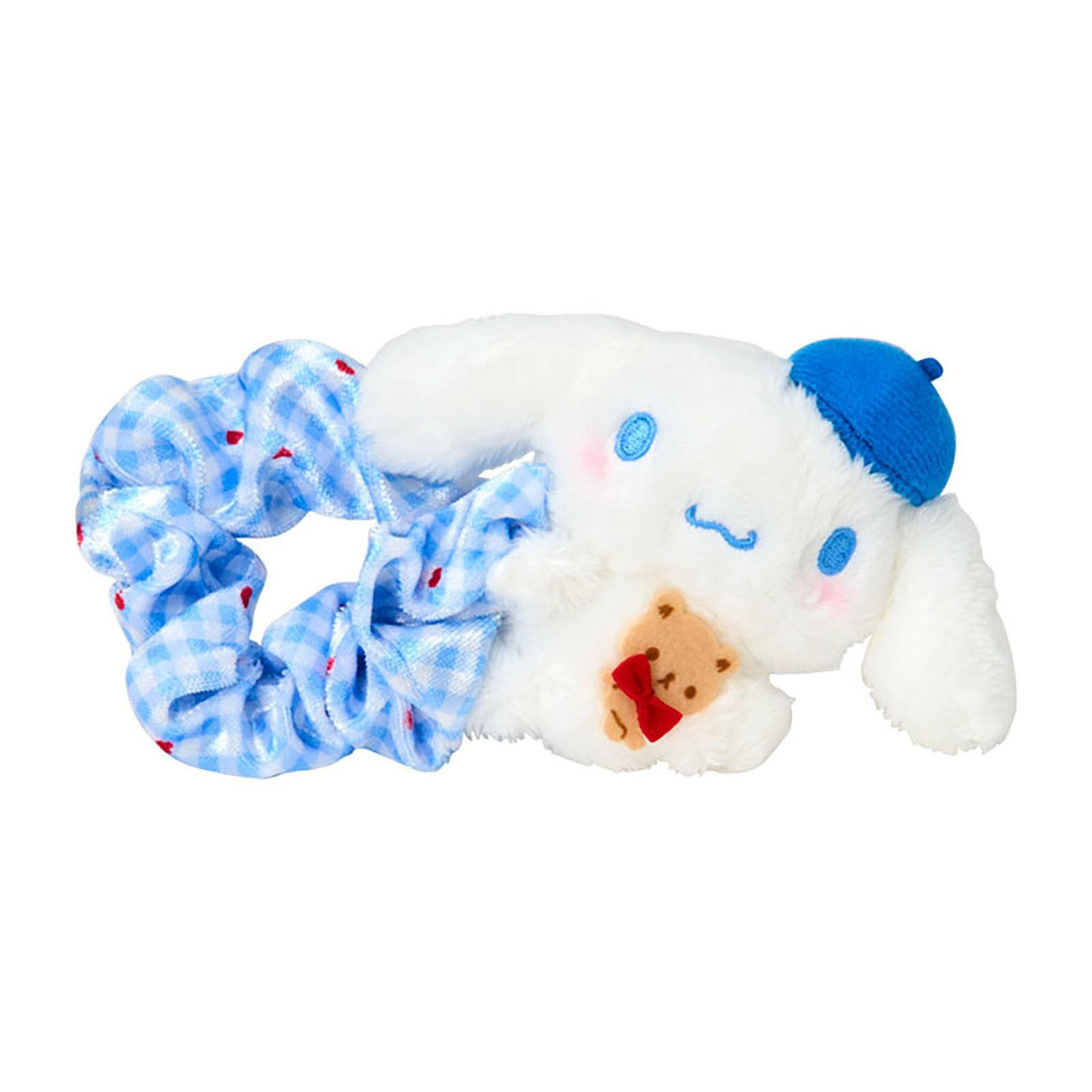 SANRIO CINNAMOROLL MASCOT HAIR SCRUNCHIE WITH THE BEAR
