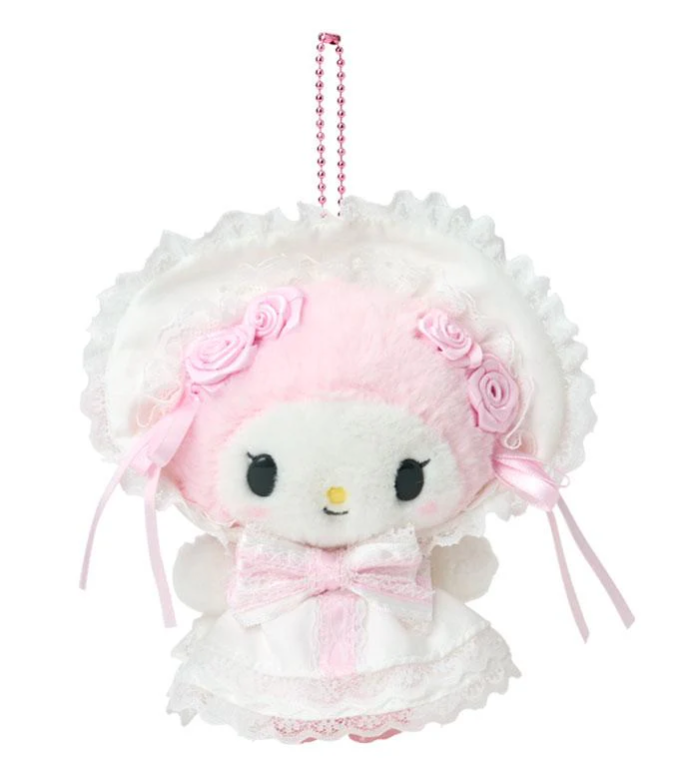 SANRIO ORIGINAL MY MELODY MASCOT HOLDER WHITE FRILL