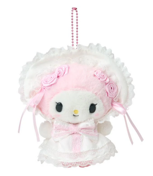 SANRIO ORIGINAL MY MELODY MASCOT HOLDER WHITE FRILL