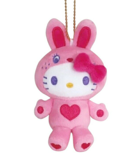 SANRIO ORIGINAL HELLO KITTY MASCOT CHARM / PLUSH BUNNY COLLECTION LIGHT PINK 2025