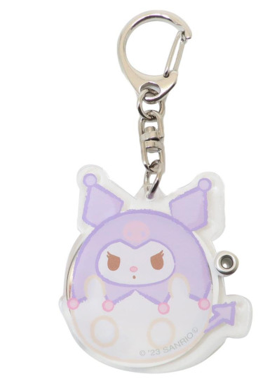 SANRIO JAPAN ORIGINAL KUROMI MINI HAND MIRROR KEYCHAIN