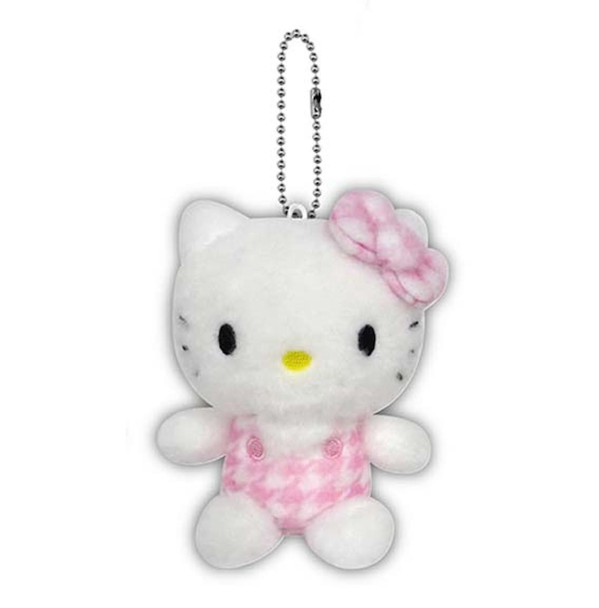 SANRIO ORIGINAL HELLO KITTY MASCOT HOLDER GINGHAM PINK