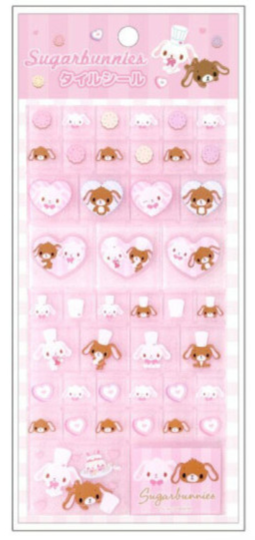SANRIO ORIGINAL SUGARBUNNIES PINK TILE STICKERS