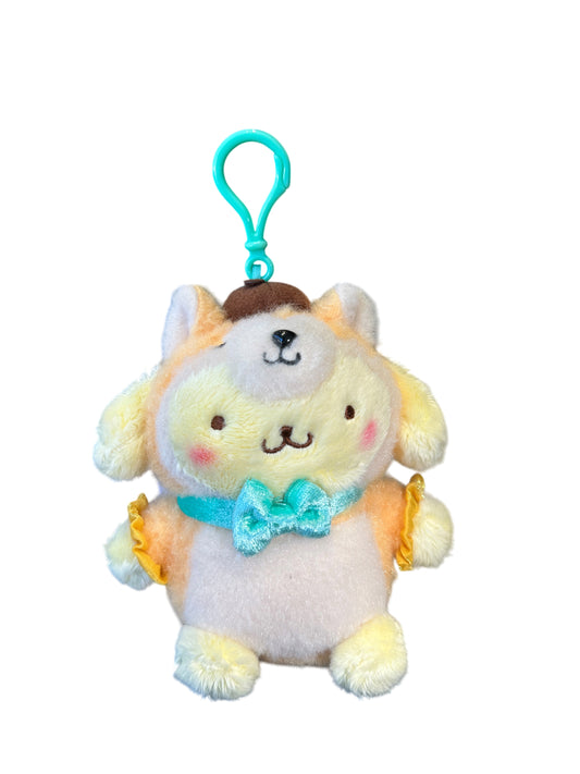 SANRIO POMPOMPURIN MASCOT CLIP ON SHIBA INU DOG
