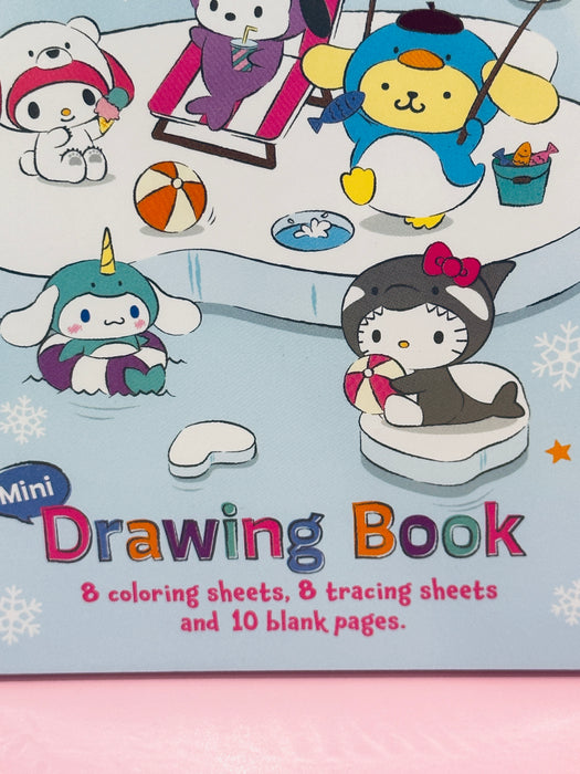 Sanrio Friends Small Coloring & Drawing Book Ice Island Series