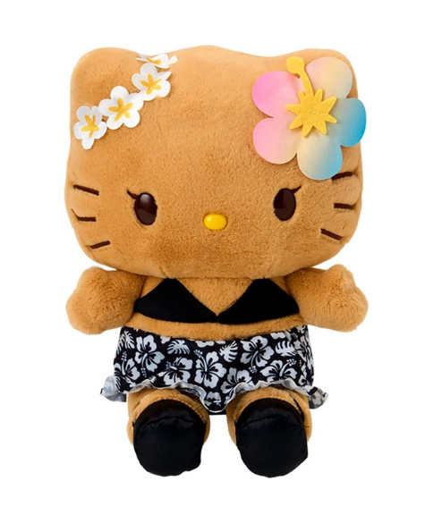 SANRIO ORIGINAL HELLO KITTY PLUSH BLACK ENDLESS SUMMER VACATION