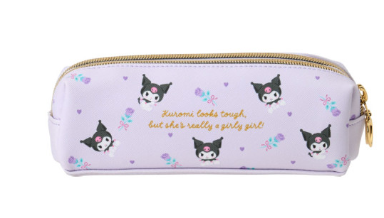 SANRIO ORIGINAL KUROMI DOUBLE ZIPPER PEN CASE