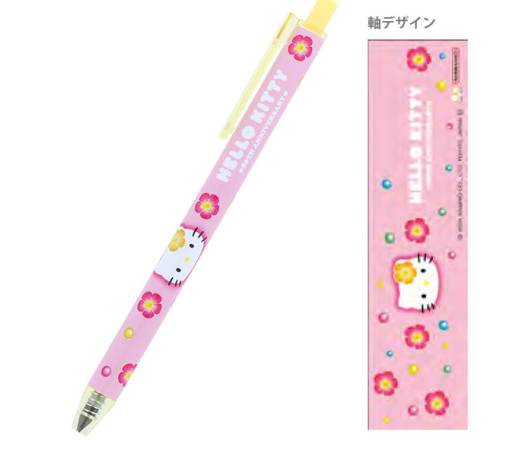 SANRIO ORIGINAL HELLO KITTY 50TH ANNIVERSARY METACIL LIGHT KNOCK PENCIL FLOWER