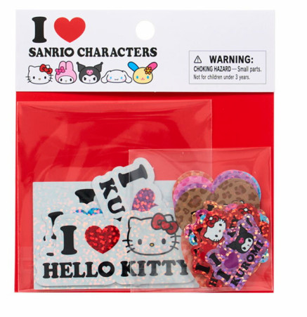 SANRIO ORIGINAL I LOVE SANRIO CHARACTERS HOLOGRAM STICKER SET