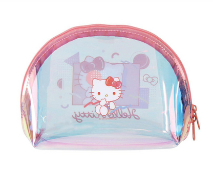 SANRIO ORIGINAL HELLO KITTY AURORA CLEAR COSMETIC POUCH