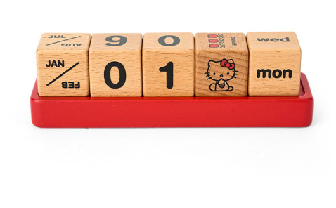 SANRIO ORIGINAL HELLO KITTY WOODEN CALENDAR