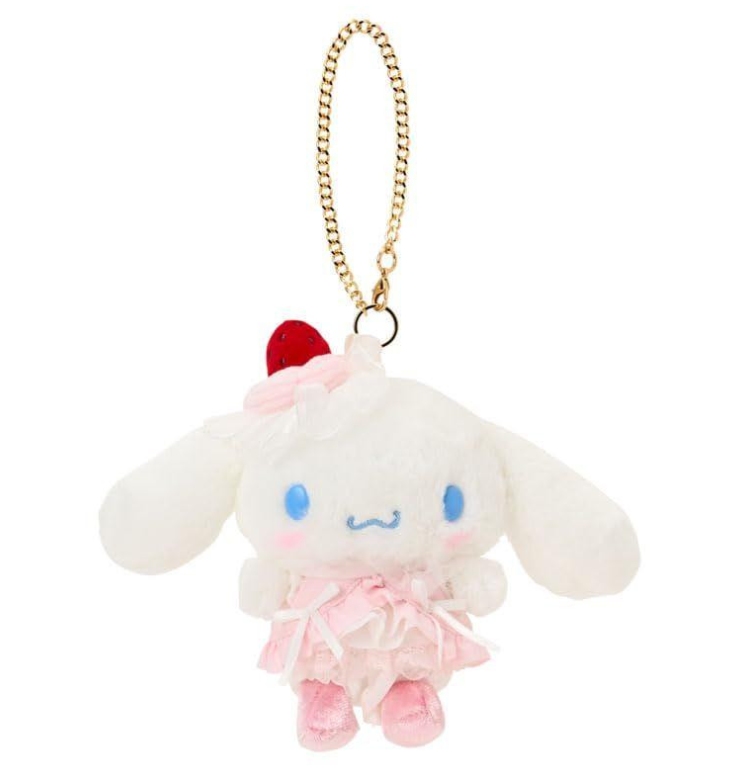 SANRIO ORIGINAL CINNAMOROLL MASCOT BAG CHARM STRAWBERRY WHIPPED CAKE
