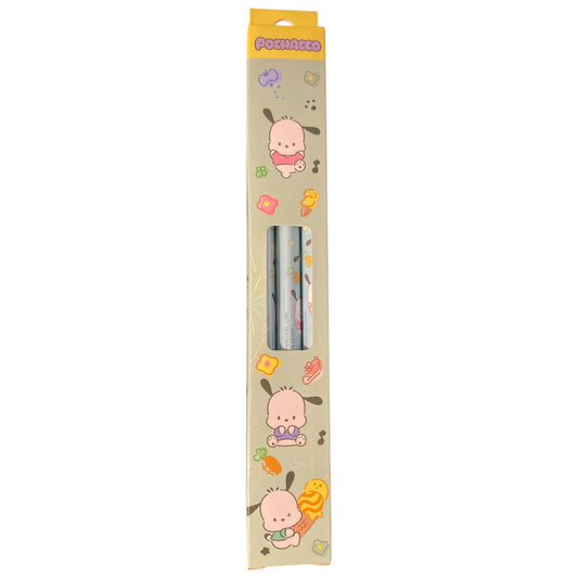 SANRIO POCHACCO PRESCHOOL WOODEN PENCIL SET WITH PENCIL SHARPENER