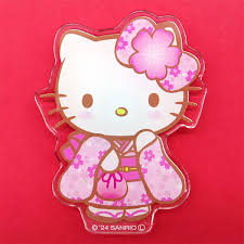 SANRIO JAPAN ORIGINAL HELLO KITTY CHERRY BLOSSOM MAGNET