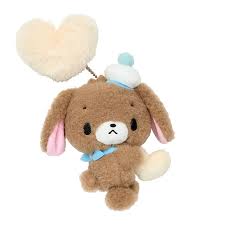 SANRIO ORIGINAL SUGARBUNNIES  FLUFFY HEART MASCOT CHARM / PLUSH BROWN