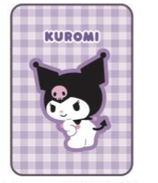 SANRIO KUROMI BLANKET GINGHAM INTERIOR