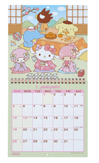 SANRIO JAPAN ORIGINAL CHARACTERS 2025 WALL CALENDAR CALENDAR M