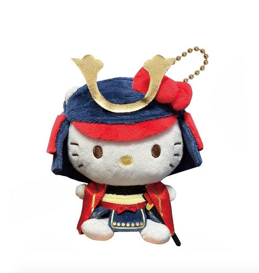 SANRIO ORIGINAL HELLO KITTY MASCOT WITH BALL CHAIN SHOGUN SERIES