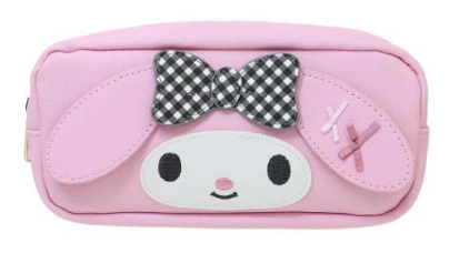 SANRIO ORIGINAL MY MELODY GINGHAM CHECK SQUARE POUCH PEN CASE