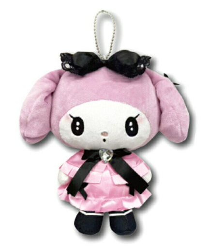 SANRIO ORIGINAL MY MELODY BALLCHAIN PLUSH POUCH MOONLIT MELOKURO MIDNIGHT