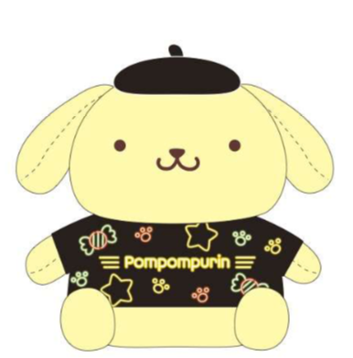 SANRIO POMPOMPURIN  8 IN PLUSH NEON