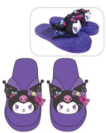 SANRIO KUROMI ADULT BATH SLIPPERS SPARK