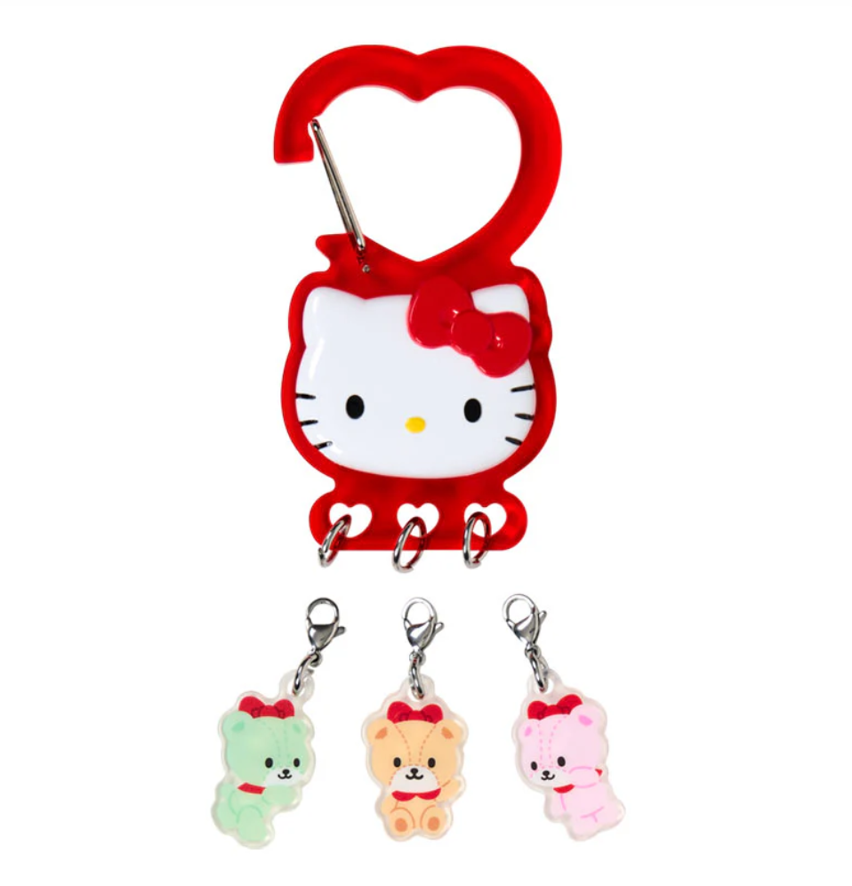 SANRIO ORGINAL HELLO KITTY CARABINER KEYCHAIN TOGETHER WITH FAVORITE FRIENDS