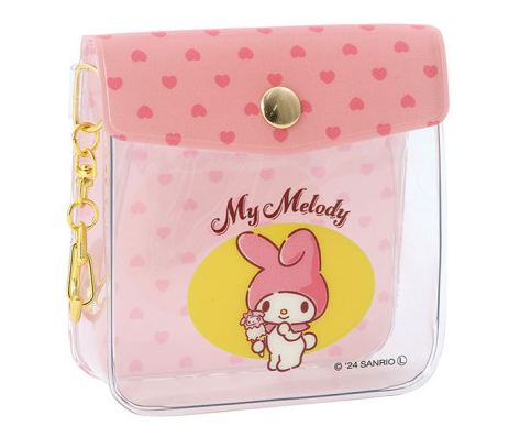 SANRIO ORIGINAL MY MELODY SQUARE MINI CLEAR POUCH VINAGE RETRO