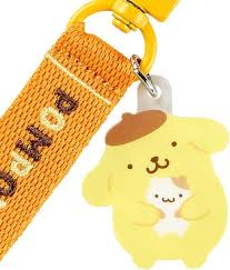 SANRIO JAPAN ORIGINAL POMPOMPURIN LOGO KEYCHAIN