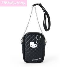 SANRIO ORIGINAL MINI SHOULDER BAG BLACK I LOVE HELLO KITTY