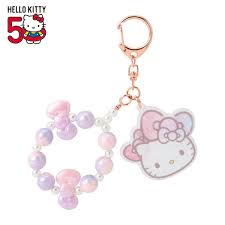 SANRIO ORIGINAL HELLO KITTY KEYCHAIN 50TH THE FASHIONABLE RIBBONS BIRTHDAY