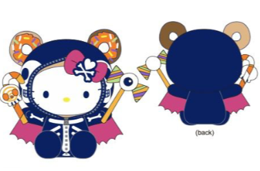 SANRIO HELLO KITTY TOKIDOKI HALLOWEEN BEAN DOLL SKELETON