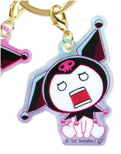 SANRIO JAPAN ORIGINAL KUROMI ACRYLIC POSE / PRETTY JOURNEY KEYCAHIN