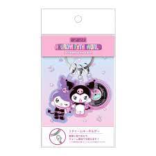 SANRIO JAPAN ORIGINAL KUROMI & RECORDS ACRYLIC KEYCHAIN KUROMIFY THE WORLD