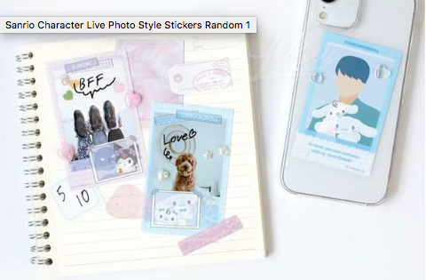 SANRIO ORIGINAL CHARACTERS LIVE PHOTO STYLE STICKERS BLIND BOX
