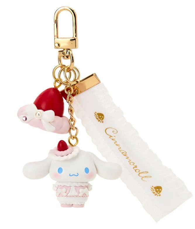 SANRIO ORIGINAL CINNAMOROLL MASCOT KEYCHAIN STRAWBERRY WHIPPED CAKE