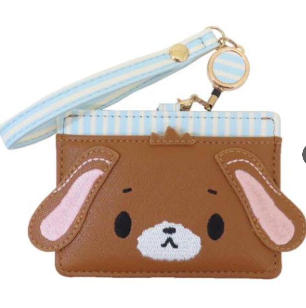 SANRIO ORIGINAL SUGAR BUNNIES KURO USA PASS CASE WITH REEL