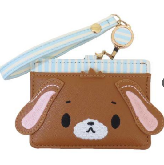 SANRIO ORIGINAL SUGAR BUNNIES KURO USA PASS CASE WITH REEL