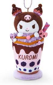 SANRIO JAPAN ORIGINAL KUROMI YOGURT PARFAIT MASCOT / PLUSH CHARM