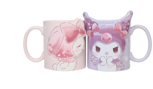 SANRIO ORIGINAL MY MELODY & KUROMI PAIR MUG SET