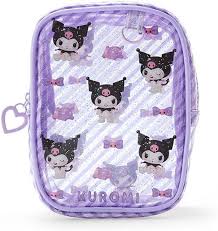 SANRIO JAPAN ORIGINAL KUROMI CLEAR POUCH CLEAR AND PLUMP 3D