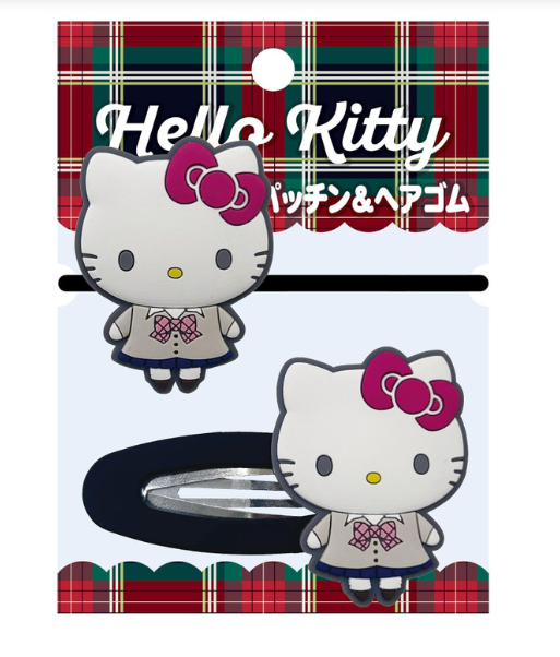 SANRIO ORIGINAL HELLO KITTY HAIR CLIP AND HAIR TIE CARDIGAN