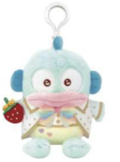 SANRIO HANGYODON MASCOT CLIP ON STRAWBERRY RAINBOW