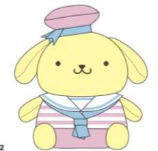 SANRIO POMPOMPURIN 8 IN PASTEL SAILOR PLUSH