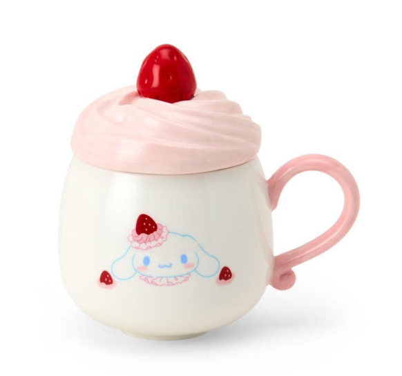 SANRIO ORIGINAL CINNAMOROLL 3D PORCELAIN MUG STRAWBERRY WHIPPED CAKE