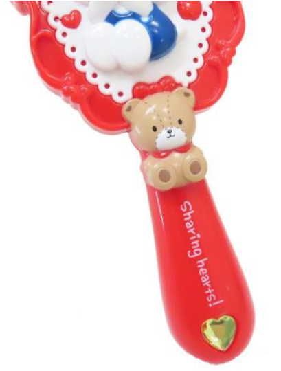 SANRIO JAPAN ORIGINAL HELLO KITTY HAIR BRUSH GLITTER HEART