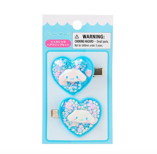 SANRIO ORIGINAL CINNAMOROLL KIDS SHAKING HAIR CLIP SET