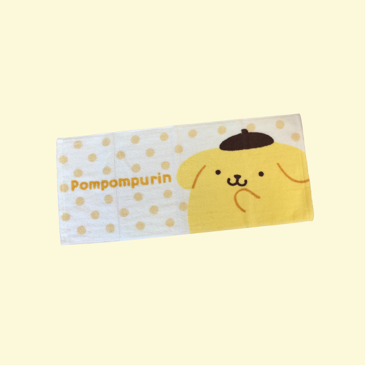 SANRIO JAPAN ORIGINAL POMPOMPURIN PN KUJI 2024 HAND TOWEL (WHITE) # 9