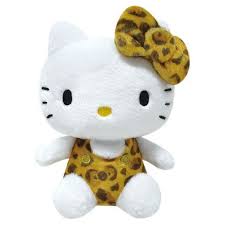 SANRIO ORIGINAL HELLO KITTY PLUSH LEOPARD GOLD