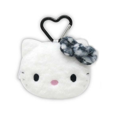 SANRIO ORIGINAL HELLO KITTY COIN PURSE GINGHAM BLACK